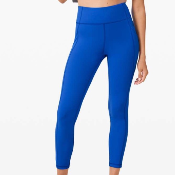 LULULEMON INVIGORATE HIGH-RISH TIGHT - SIZE 10 - CERULEAN BLUE 25" - Picture 1 of 5